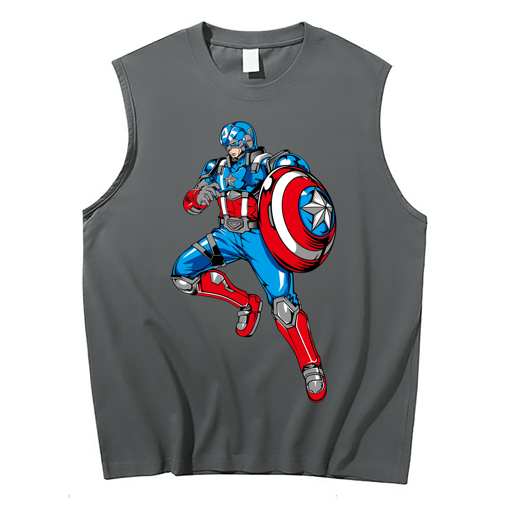 （画像用） アベンジャーズ The Avengers コットン100％タンクトップ（フロントプリント）